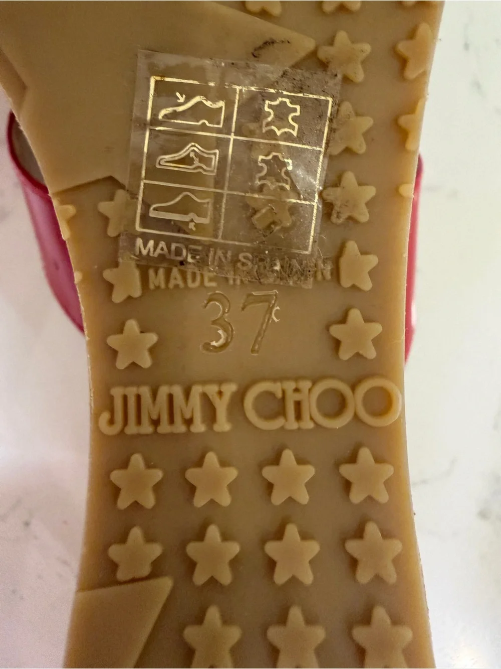Jimmy Choo Pathos Red Patent Leather Cork Wedge Thong Sandals